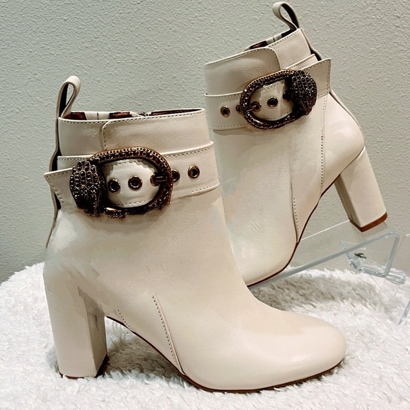 Kurt Geiger London Leather Buckle Eagle Head Ankle Booties - Picture 5 of 15